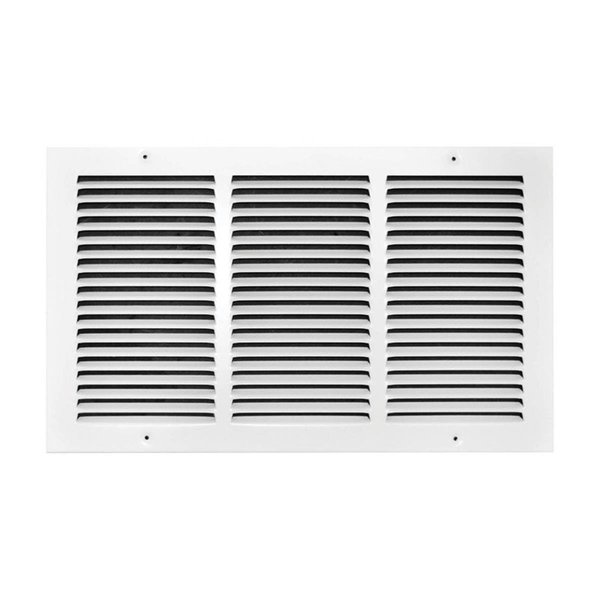 Bk Products 10 x 0.75 in. D 1-Way Powder Coat White Steel Return Air Grille 4508487